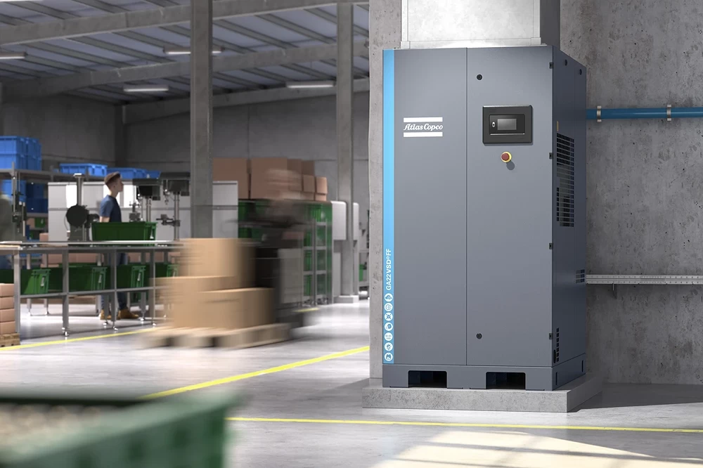 Atlas Copco compressor equipment supplied by Design Air